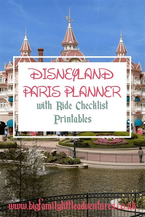 The Disneyland Paris Planner With Ride Checklist Printables Is