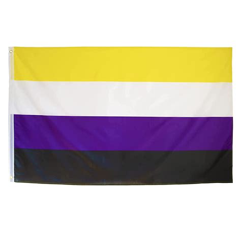 Non Binary Pride Flag 3x5 Foot Nonbinary Pride Flag Lgbtqia Non Binary Nb Gender Rainbow