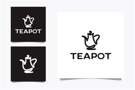 Teapot Logo With Line Vector Graphic Graphic By Bayupj · Creative Fabrica