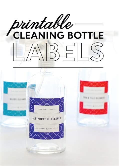 Printable Cleaning Labels For The Home And Laundry Room Cleaning Diy