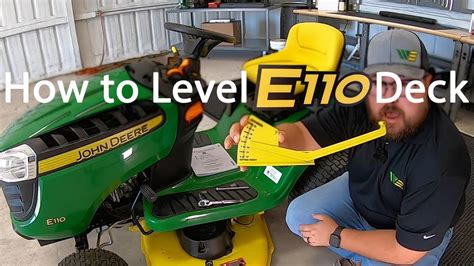 How To Level Mower Deck On John Deere E110 Tractor Style Mower How To