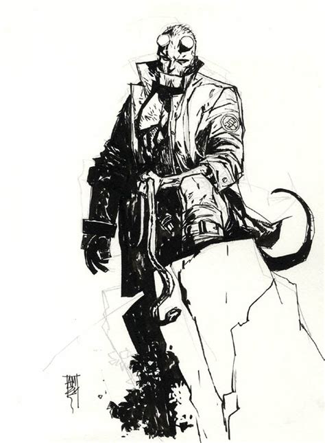 Maleev Hellboy Sketch In Pierre As Maleev Alex Comic Art Gallery Room