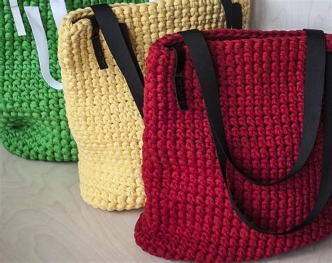 Crochet Chunky Yarn Handbag Video Tutorial And Pattern Etsy