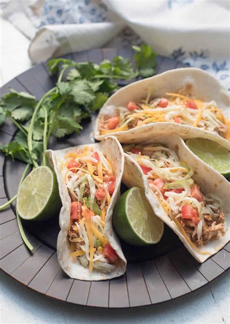 With a salsa and seasoning mixture and chicken cooked in the crock pot, today's recipe happens to be so flavorful and so easy. Crock-Pot Chicken Tacos - Valerie's Kitchen