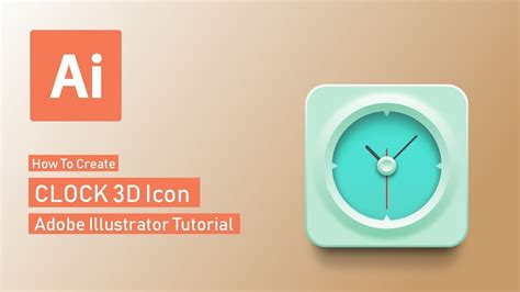 How To Create Clock 3d Icon Adobe Illustrator Tutorial Youtube
