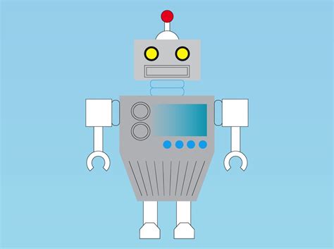 Retro Robot Vector Vector Art & Graphics | freevector.com