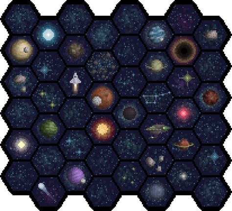 Space Hex Tile Set By Gray