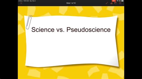 Science Vs Pseudoscience Lesson Youtube