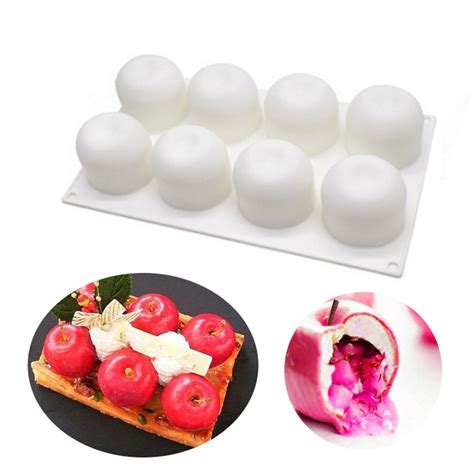 Buy 3d Apple Shape Silicone Molds Cake Decorating Tool Bakeware French Dessert