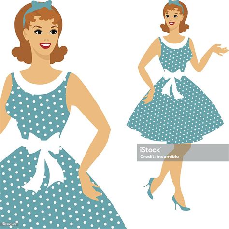 vetores de linda garota pinup estilo da década de 1950 e mais imagens de 1950 1959 1950 1959