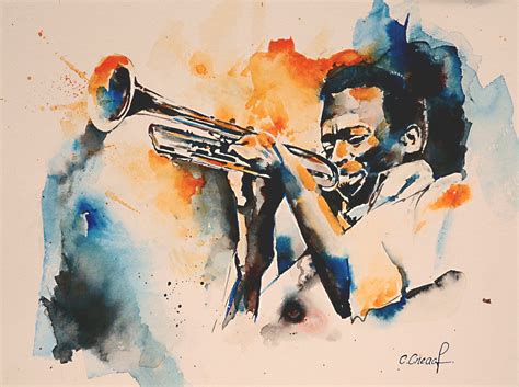 Miles Davis Jazz Painting Jazz Art Miles Davis Art