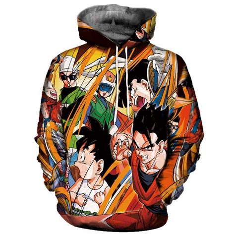 Anime Hoodies Dragon Ball Z Pocket Hooded Sweatshirts Goku 3d Hoodies