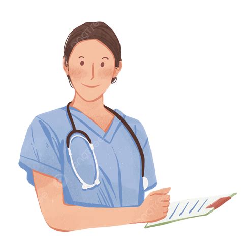Gambar Ilustrasi Perawat Wanita Perawat Dokter Sehat Png Transparan