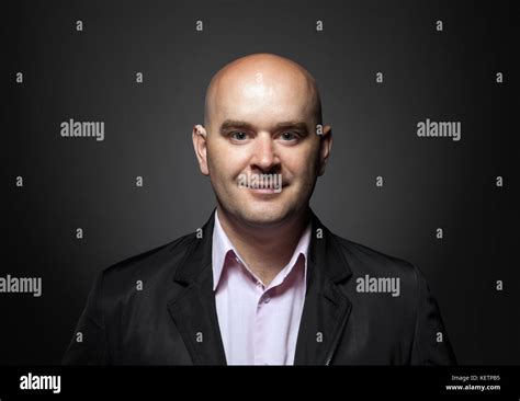 Portrait Of Caucasian Bald Man Stock Photo Alamy