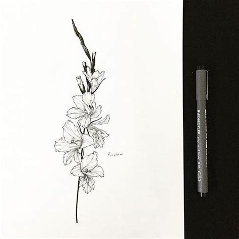 This is a guide about growing gladiolus. gladiolus 다섯개의 꽃 Tattooist Hongdam Seoul, Korea ...