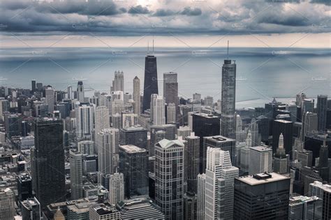 Chicago cityscape view ~ Architecture Photos ~ Creative Market