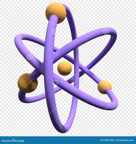 3d Render Of Abstract Model Of Atom Atom 3d Rendering Protons