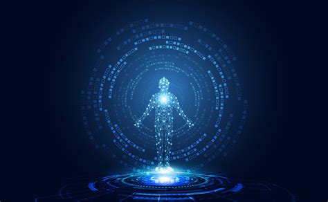 Abstract Technology Futuristic Concept Of Digital Human Body Digital