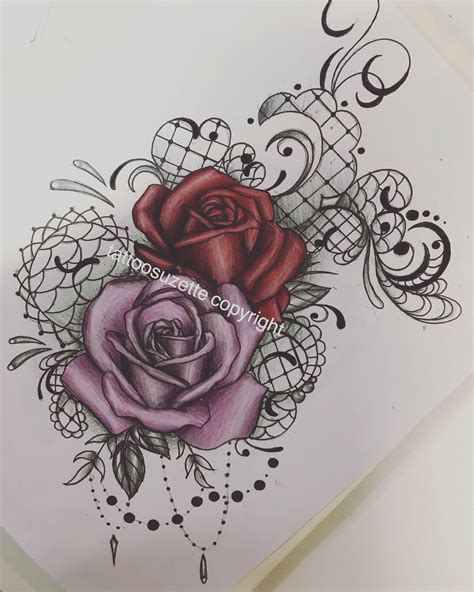 Lace Rose Tattoo Design Lace Rose Tattoos Rose Tattoo