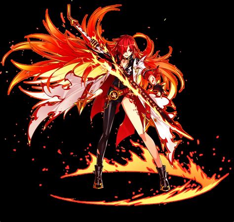 Elesis Elsword Flame Lord Elsword Elsword Black Neckwear Artist Request Highres