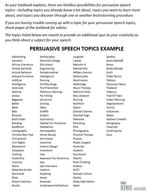 100 Persuasive Speech Topics For Students Speech Topics Persuasive