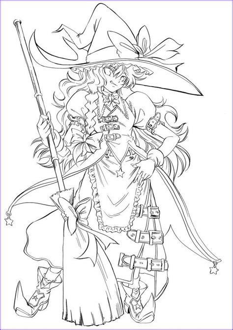 Search Results Anime Printable Coloring Pages Witch
