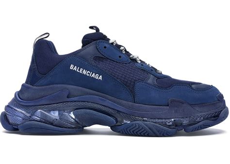 It is a top rated balenciaga sneaker based on 65 user ratings reviews, facts and deals of balenciaga triple s trainers. Balenciaga Triple S Clear Sole Navy - 541624W09O14107