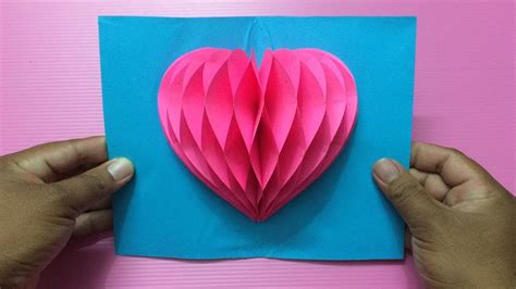 How To Make Heart Pop Up Card Making Valentines Day Pop Up Cards Step By Step Diy Paper
