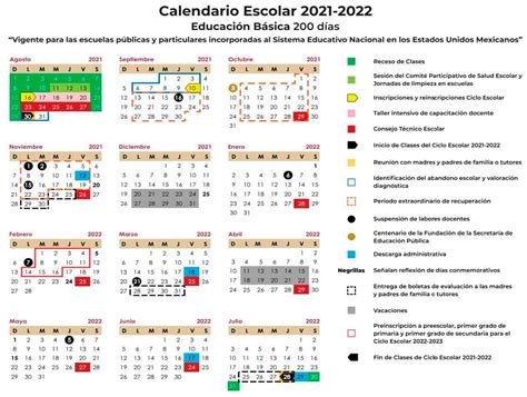 Calendario Escolar 2021 A 2022 Sep En Imágenes Para Descargar Unión Edomex