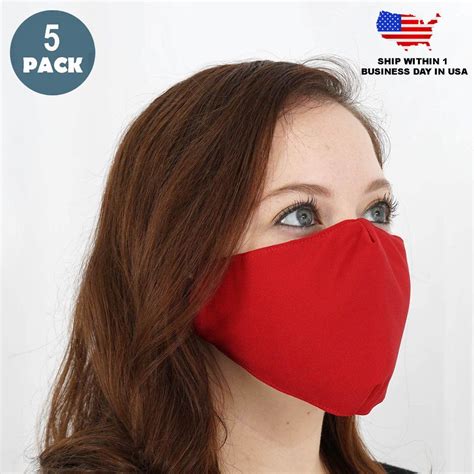 Pack Ply Burgundy Organic Cotton Washable Face Mask Fabric Face