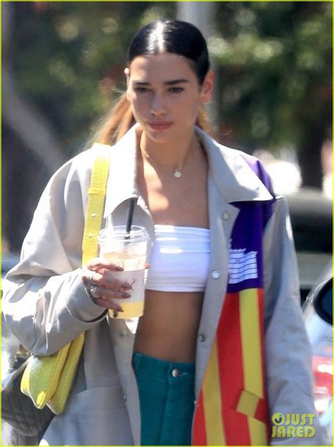 Photo Dua Lipa Flashes Her Toned Abs During A Day Out In Weho Photo Just Jared