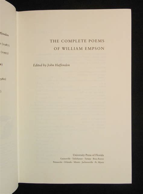 The Complete Poems Of William Empson William Empson John Haffenden