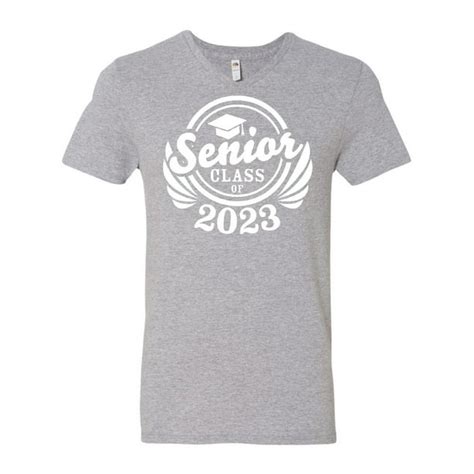 Inktastic Senior Class Of 2023 In White With Graduation Cap Mens V
