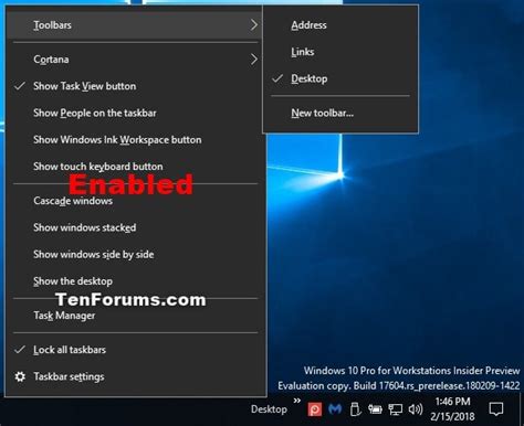 Enable Or Disable Resizing The Taskbar In Windows Images