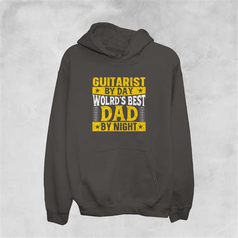 Guitarist Dad Worlds Best Dad By Night Funny Fathers Day T Comfort Colors Garment Dyed