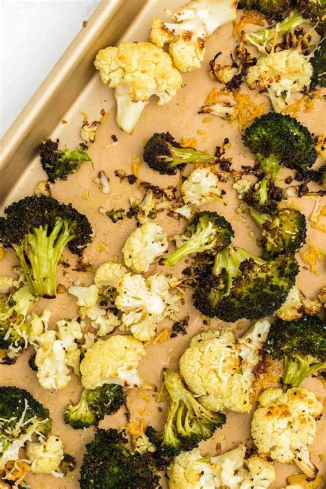 The Best Oven Roasted Broccoli And Cauliflower Recipe Cheerful Cook
