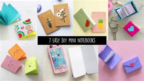 7 Easy Diy Mini Notebooks Back To School Youtube