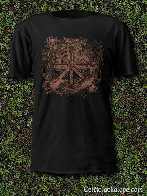 Short Sleeve Wheel Of The Year T Shirts ⋆ Celtic Jackalope