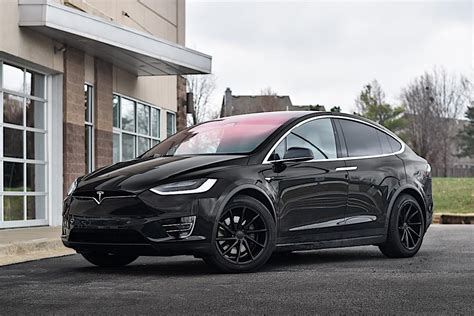 The model x is unlike anything else on the road. Tesla Model X Black Vossen CVT | Wheel Front