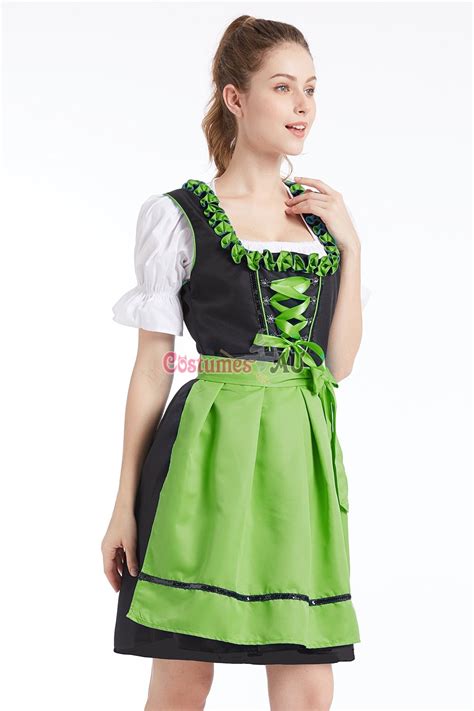 Ladies Beer Maid Wench Costume Oktoberfest Gretchen German Fancy Dress Halloween