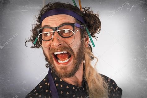 Bearded Crazy Person Lunatic Stock Photo By ©ezumeimages 101178134
