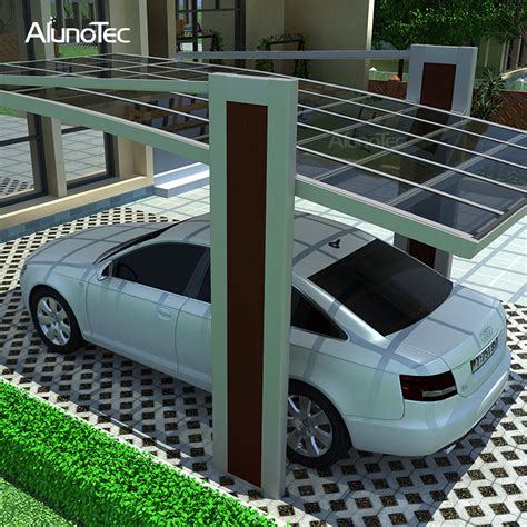 2020 Metal Luxury 2 Posts Garage Aluminum Carport Kits For One Car