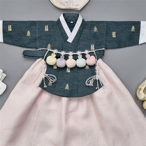 Ivory Hanbok Girl Baby Korea Traditional Dress 1st Birthday Etsy