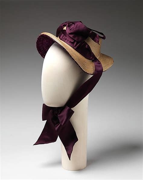 Promenade Bonnet Straw And Silk 1882 American Victorian Hats