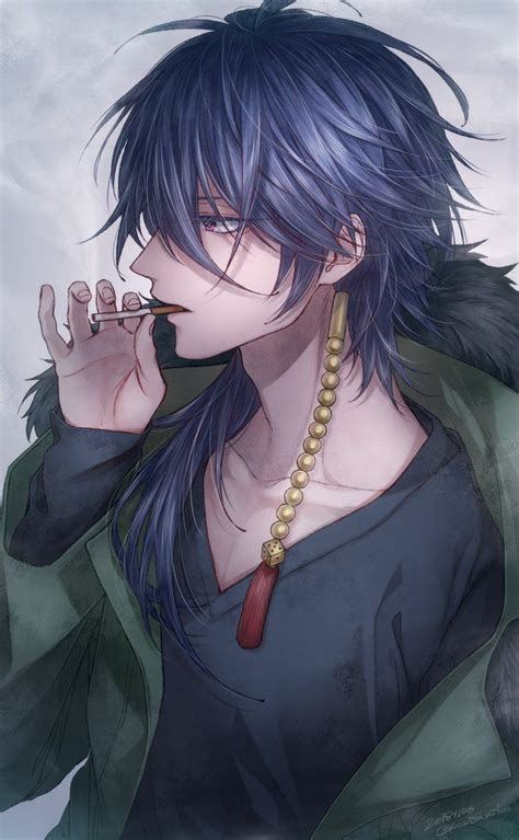 Anime Main Character With Purple Hair Male Pin On Anime And Manga
