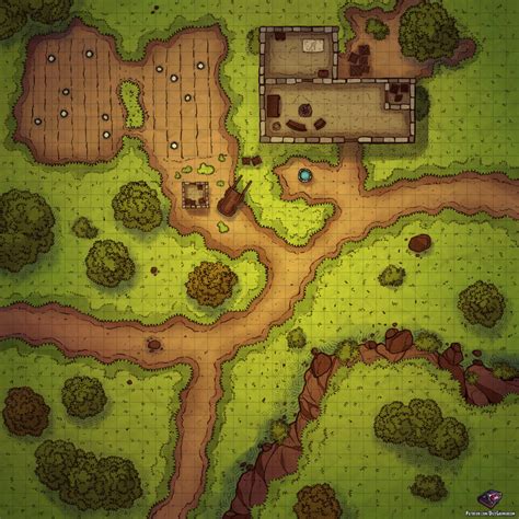 Small Farm Dandd Map For Roll20 And Tabletop — Dice Grimorium