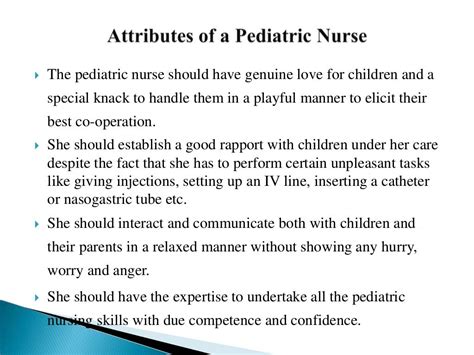 Role Of Paediatric Nurse