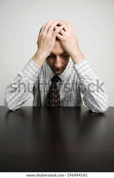 Man Holding His Head His Hands Stock Photo 196494161 Shutterstock