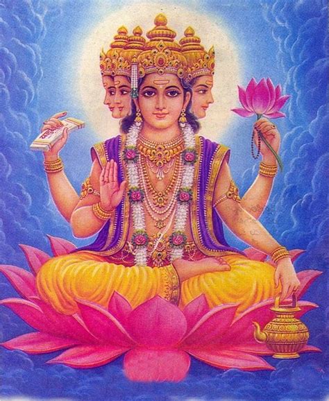 Brahma Deva Of Creation Hindu Deities Gods And Goddesses Hindu Gods