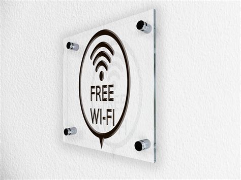 Free Wi Fi Sign Hot Spot Internet Available Information Etsy